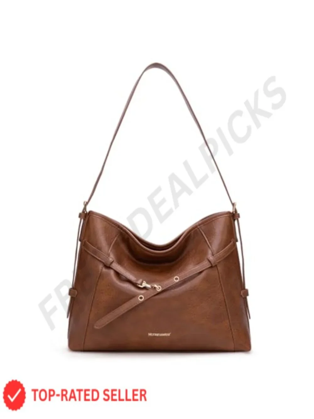 Women's Vegan Leather Hobo Bag with Adjustable Strap, Magnetic Closure